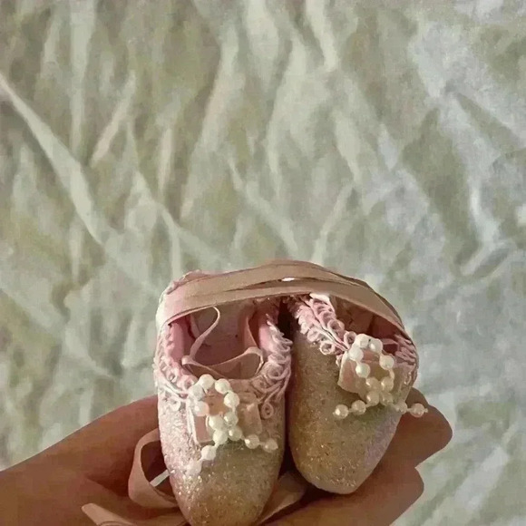 NWT Kur Pink Glitter Ballet Slipper Ballerina Ornament - Ornament Gift Idea - Picture 10 of 11